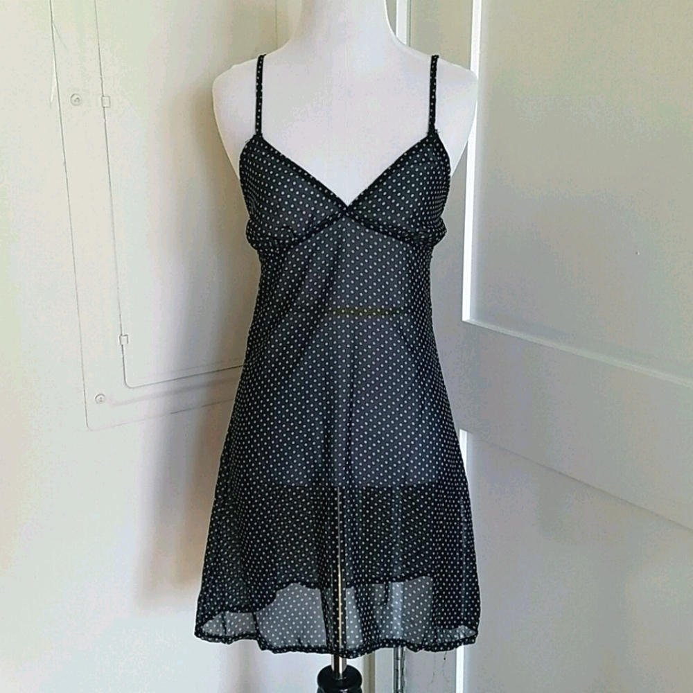 NWOT Urban Outfitters Blue polka dot slip. Size S.